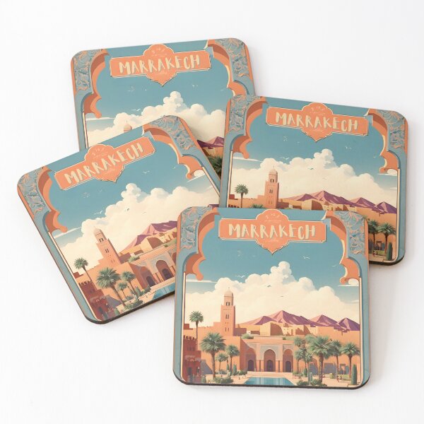 Item preview, Vintage Marrakech Poster: Explore Moroccan Elegance designed and sold by Ceemko's Vintage Corner.