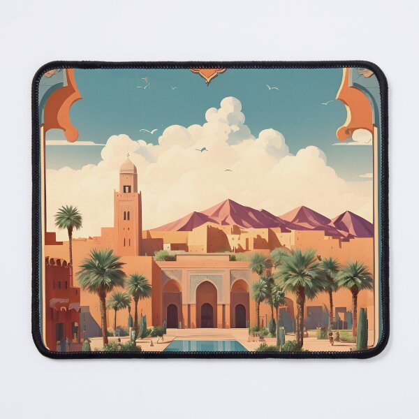 Item preview, Vintage Marrakech Poster: Explore Moroccan Elegance designed and sold by Ceemko's Vintage Corner.
