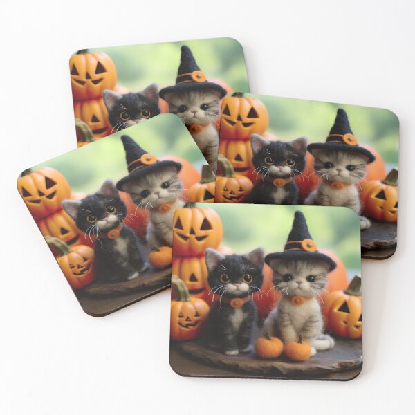 Item preview, Felted Halloween Cats designed and sold by PidgiePotato.