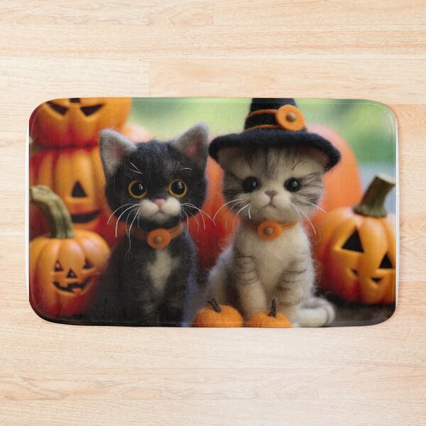 Item preview, Felted Halloween Cats designed and sold by PidgiePotato.