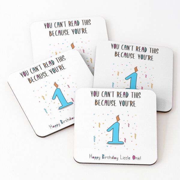 Item preview, You Can’t Read This Because You’re, Funny First Birthday, Happy Birthday Little One Card  designed and sold by Jesticker.