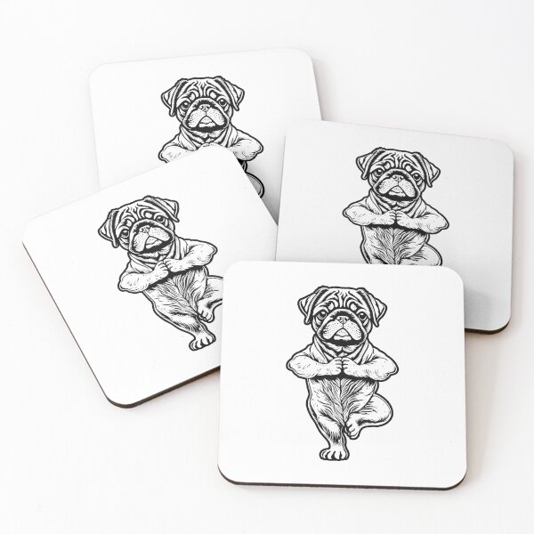 Item preview, Pug Yoga Puppy Funny Dogs Tree Pose Vrikshasana designed and sold by GrandeDuc.