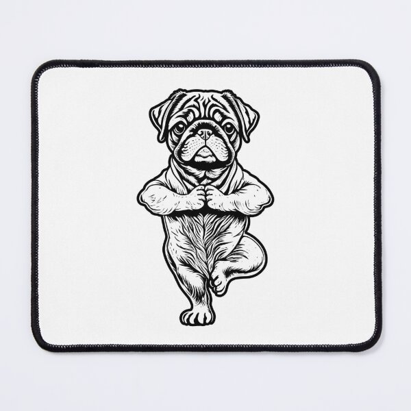 Item preview, Pug Yoga Puppy Funny Dogs Tree Pose Vrikshasana designed and sold by GrandeDuc.