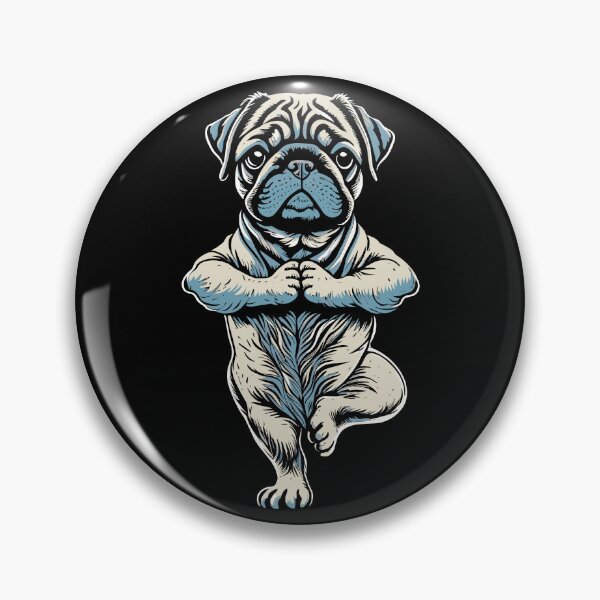Item preview, Pug Yoga Puppy Funny Dogs Tree Pose Vrikshasana designed and sold by GrandeDuc.