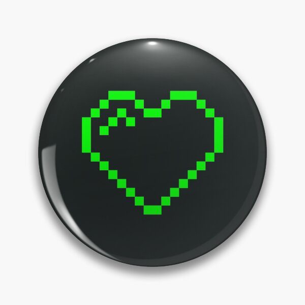 Item preview, Pixel Art: GREEN HEART bitmap emoji designed and sold by lalatrash.