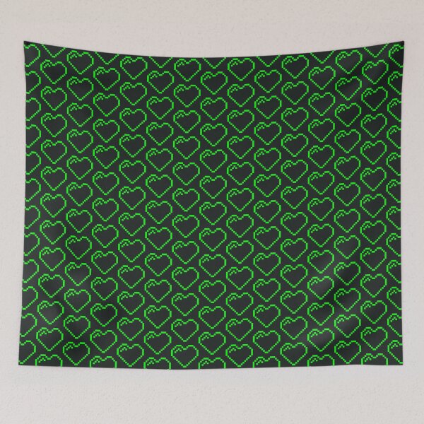 Item preview, Pixel Art: GREEN HEART bitmap emoji designed and sold by lalatrash.