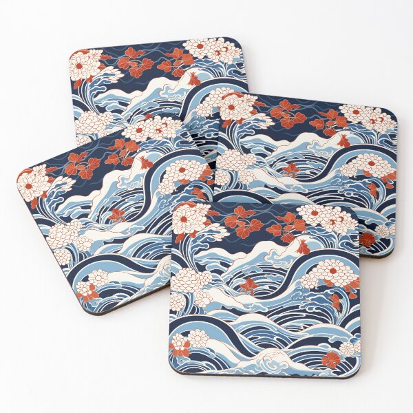 Item preview, Japanese waves pattern designed and sold by MyKaiUS.