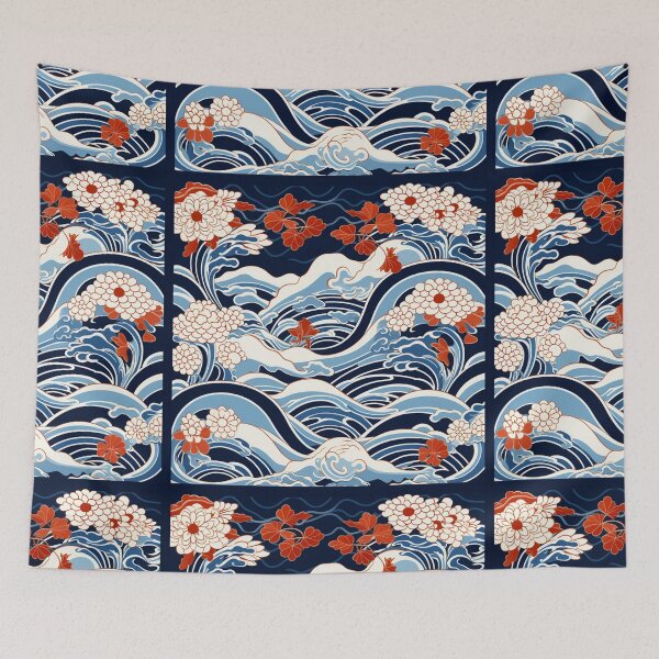 Item preview, Japanese waves pattern designed and sold by MyKaiUS.