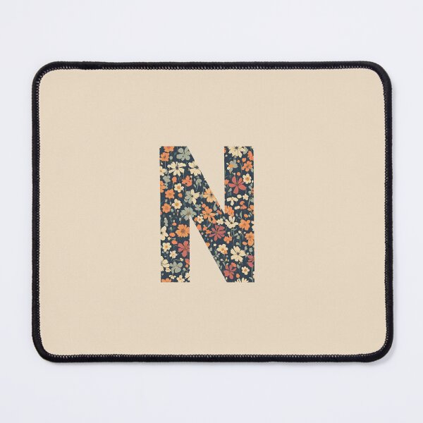 Item preview, A vintage flower pattern filling the letter N designed and sold by studio468.
