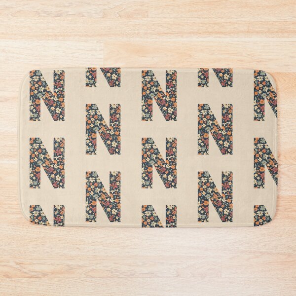 Item preview, A vintage flower pattern filling the letter N designed and sold by studio468.