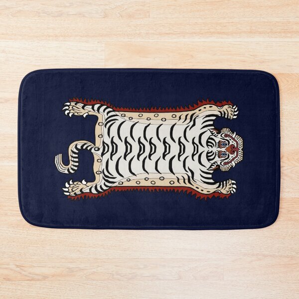 Item preview, TIBETAN TIGER RUG 1-white designed and sold by BEATRIZ ABAITUA.