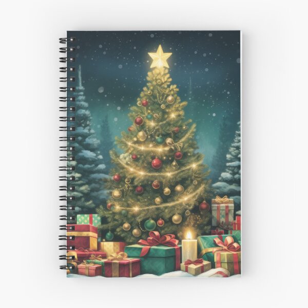 Item preview, Christmas Tree with Twinkling Lights, Wrapped Gifts, and Snow designed and sold by Zoomie-s.
