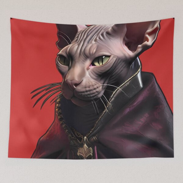 Item preview, Hairless Halloween Cat Vampire designed and sold by purrfect pattern.
