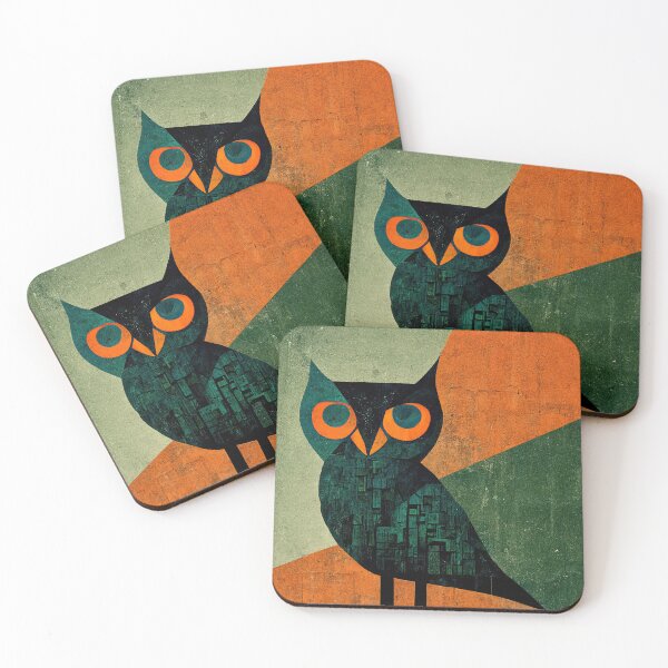 Item preview, Mod Owl: Orange Beak Owl designed and sold by theDirtGirl.