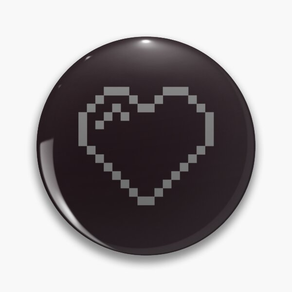 Item preview, Pixel Art: GRAY HEART bitmap emoji designed and sold by lalatrash.