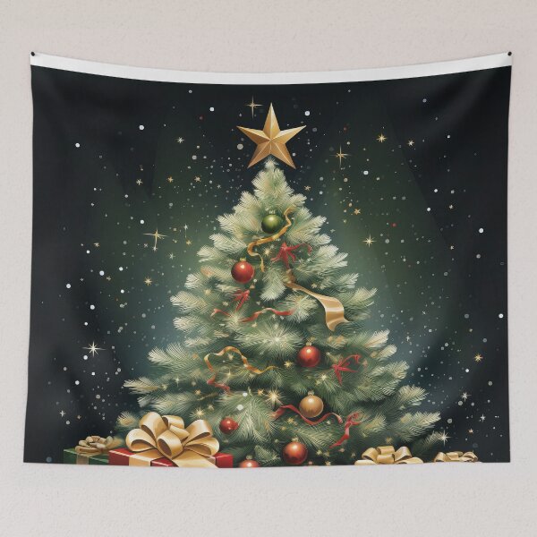 Item preview, Christmas Tree with Twinkling Lights, Wrapped Gifts, and Snow designed and sold by Zoomie-s.