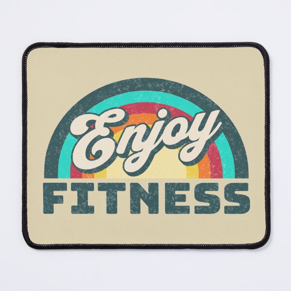 Item preview, Enjoy Fitness (retro rainbow distressed lettering) designed and sold by Gilby-Designs.