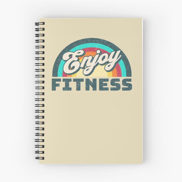 Item preview, Enjoy Fitness (retro rainbow distressed lettering) designed and sold by Gilby-Designs.