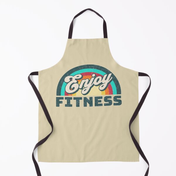 Item preview, Enjoy Fitness (retro rainbow distressed lettering) designed and sold by Gilby-Designs.