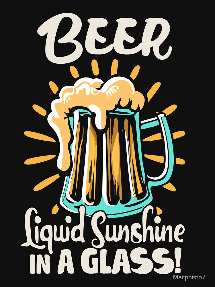 Essential T-Shirt mit Beer Liquid Sunshine in a Glas Bier Spruch