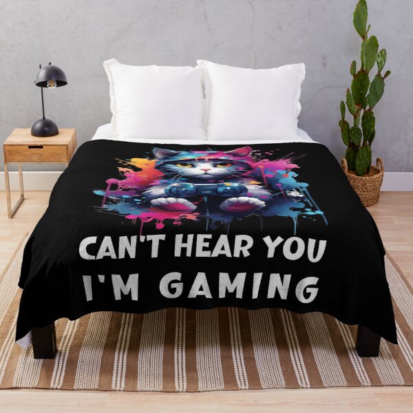 Item preview, Can't Hear You I'm Gaming Gaming Cat designed and sold by ArtFromBeyond.