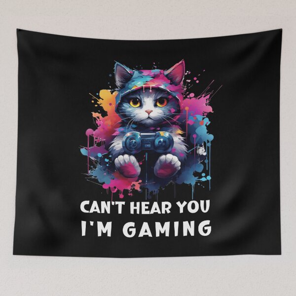 Artikelvorschau, Ich kann dich nicht hören, ich bin eine Gaming-Gaming-Katze entworfen und verkauft von ArtFromBeyond.