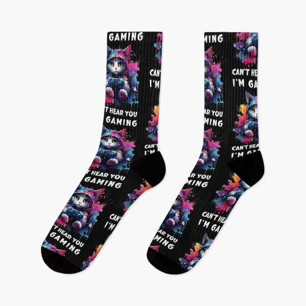 Item preview, Can't Hear You I'm Gaming Gaming Cat  designed and sold by ArtFromBeyond.