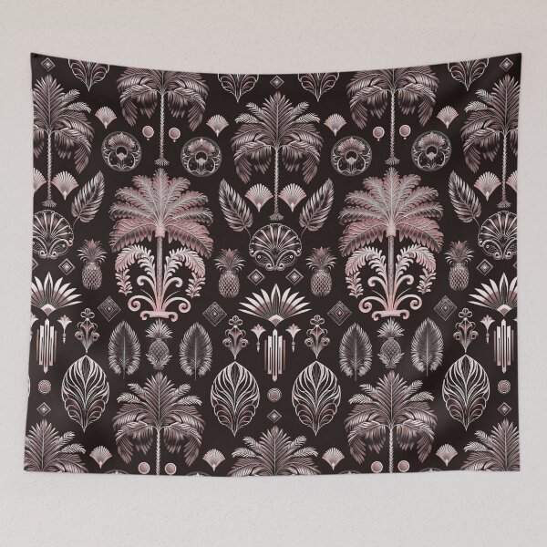 Item preview, Exquisite Art Decor Design With Palm Trees And Ornaments Rosegold designed and sold by artsandsoul.