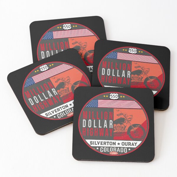 Item preview, Million Dollar Highway, Colorado Route 550 Motorcycle Sticker T-Shirt 01 designed and sold by OuterShellUK.