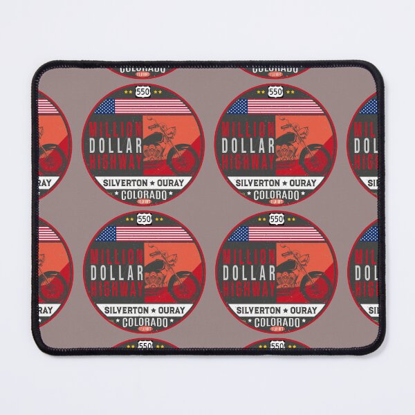 Item preview, Million Dollar Highway, Colorado Route 550 Motorcycle Sticker T-Shirt 01 designed and sold by OuterShellUK.