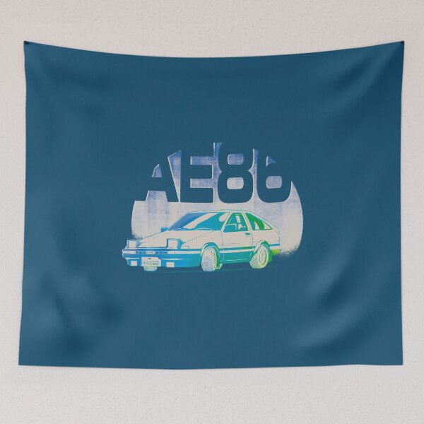 Item preview, Eurobeat Toyota ae86 - classic drift car in blue designed and sold by Perke8.