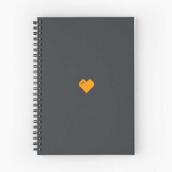 Item preview, Pixel Art: ORANGE HEART bitmap emoji designed and sold by lalatrash.