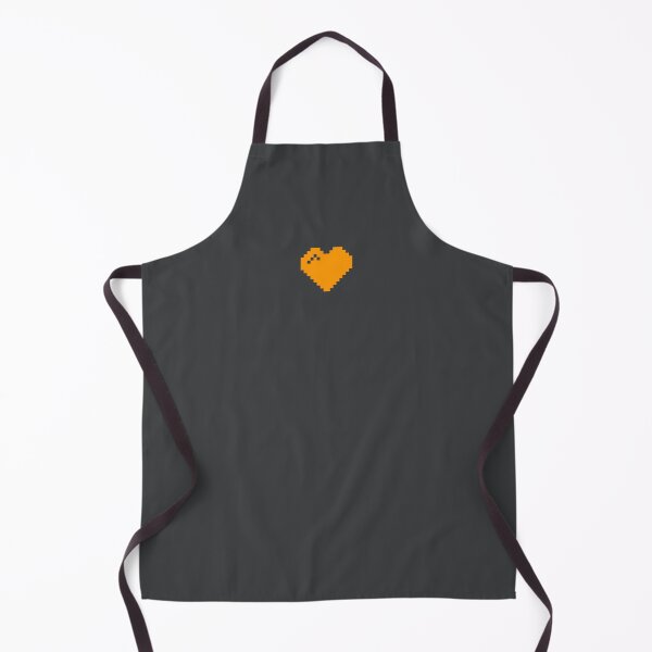 Item preview, Pixel Art: ORANGE HEART bitmap emoji designed and sold by lalatrash.