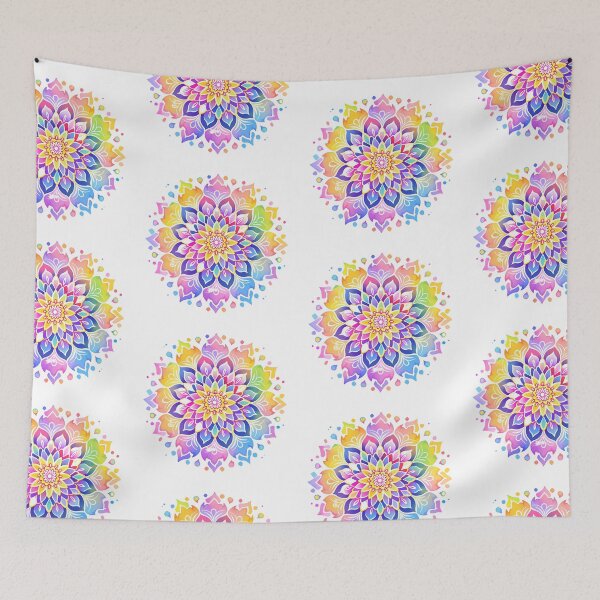Item preview, Mandala Tie-Dye , Rainbow Meditation Sticker For Home designed and sold by MartynGrey.