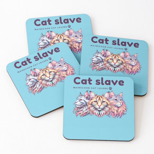 Item preview, Cat slave - MaineCoon Cat lovers designed and sold by mamacub.