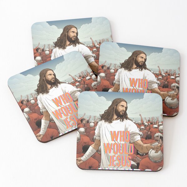 Item preview, Who Would Jesus Lineup in Your Fantasy Football? Would he favor the reliable wide receiver or the unpredictable running back?  designed and sold by ignasirus.