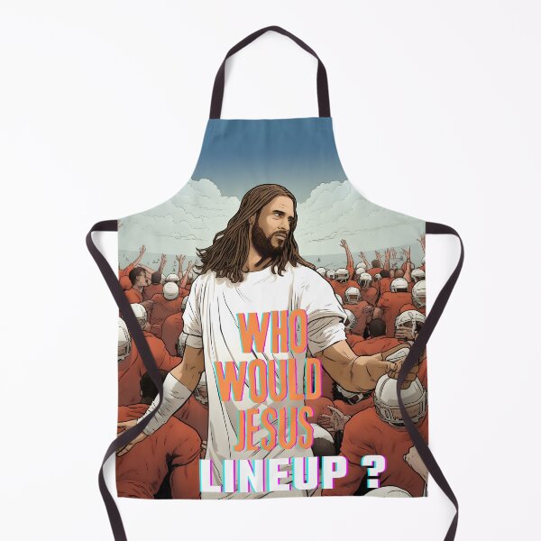 Item preview, Who Would Jesus Lineup in Your Fantasy Football? Would he favor the reliable wide receiver or the unpredictable running back?  designed and sold by ignasirus.