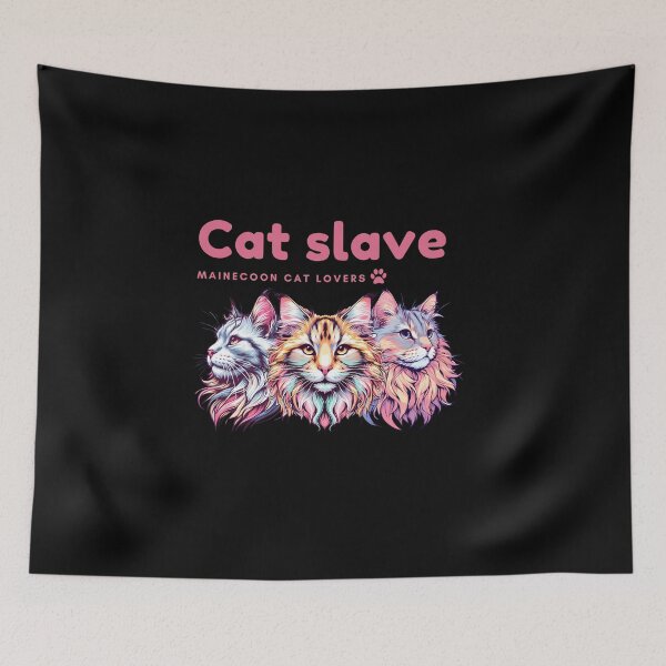 Item preview, Cat slave - MaineCoon Cat lovers - pink designed and sold by mamacub.