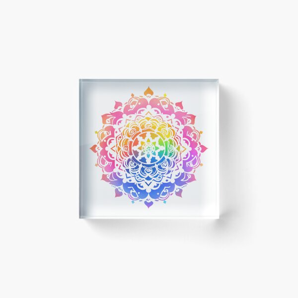 Item preview, Mandala, colorful floral sticker, for yoga and focus of attention   designed and sold by MartynGrey.