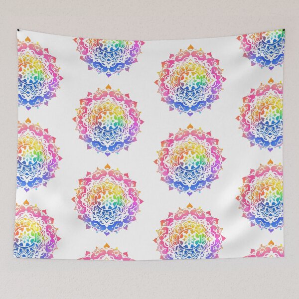 Item preview, Mandala, colorful floral sticker, for yoga and focus of attention   designed and sold by MartynGrey.