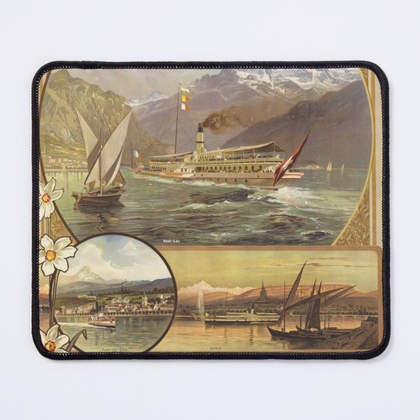 Item preview, Lac Leman Vintage Switzerland Poster Vintage Swiss designed and sold by cutesy.