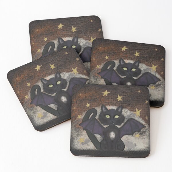 Item preview, Batty Cat Halloween  designed and sold by TwoOfHeart.