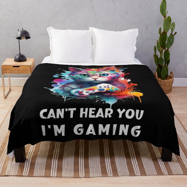 Item preview, Can't Hear You I'm Gaming Gaming Cat designed and sold by ArtFromBeyond.
