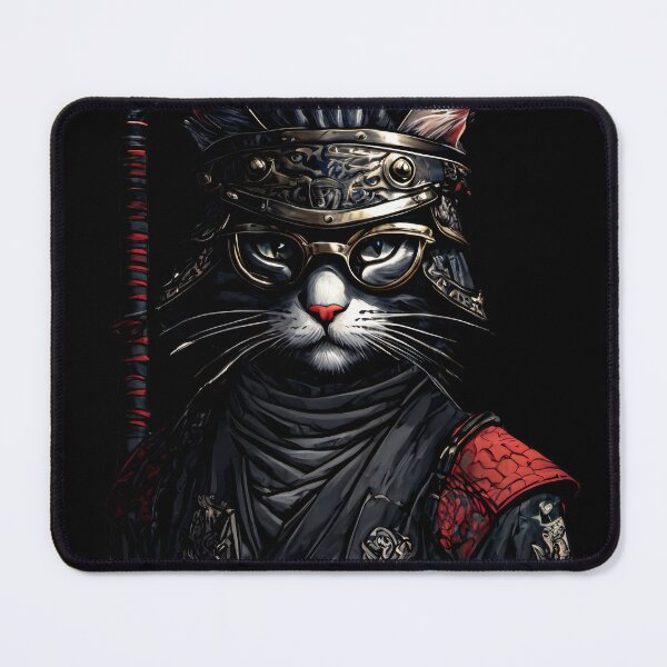 Item preview, Cool Samurai Cat With Katana designed and sold by NPC-Trader.