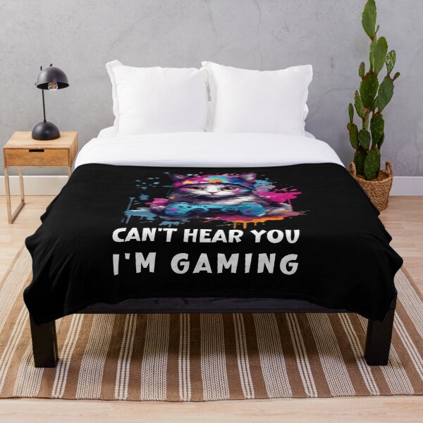Item preview, No puedo oírte Estoy jugando Gaming Cat designed and sold by ArtFromBeyond.