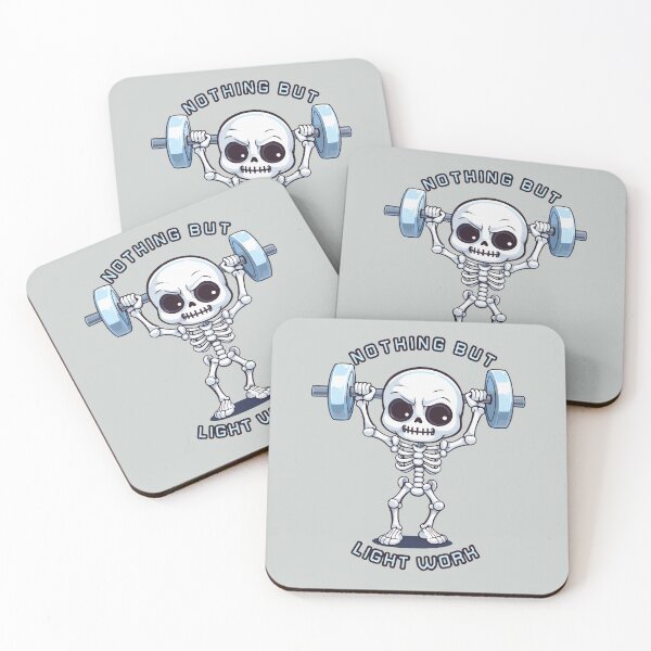 Item preview, Deadlift Nothing but Light Work Skeleton Pun designed and sold by TheFoxyWolfShop.