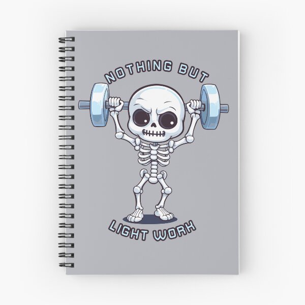 Item preview, Deadlift Nothing but Light Work Skeleton Pun designed and sold by TheFoxyWolfShop.