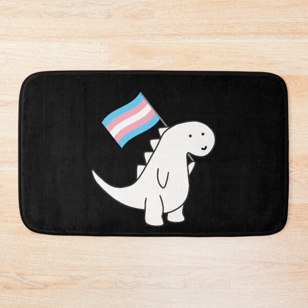 Item preview, Trans Pride Dinosaur with Pride Flag designed and sold by AntonsCorner.