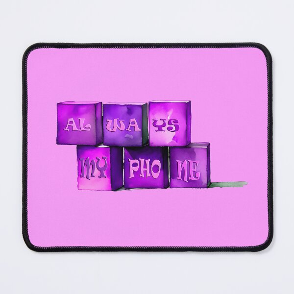 Item preview, Always on my Phone Pun Fun with Words on Blocks Style 1a Colors 2 of 6 designed and sold by Beachy.
