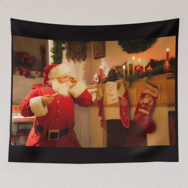 Item preview, Santa reading a Note at the Mantle designed and sold by KellyHeaton.